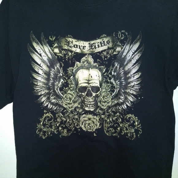 love kills Other - LOVE KILLS T-SHIRT - Skull Tee Shirt love kills Other - LOVE KILLS T-SHIRT - Skull Tee Shirt